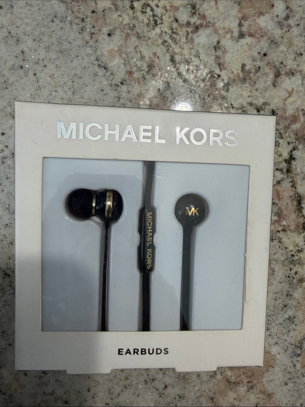 Michael Kors Black and Gold Wired In-Ear Earbuds